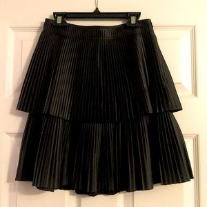 Faux leather skirt